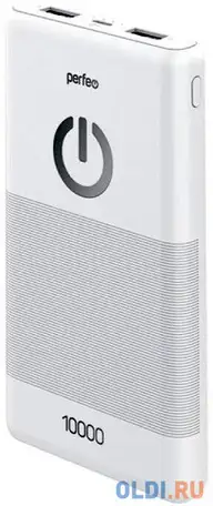 Perfeo powerbank 10000 mah + micro usb /in micro usb /out, фотография 1