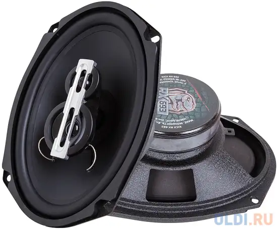 Колонки автомобильные kicx rx 693 4ом 15x23см (6x9дюйм) (ком.:2кол.) коаксиальные трехполосные, фотография 1