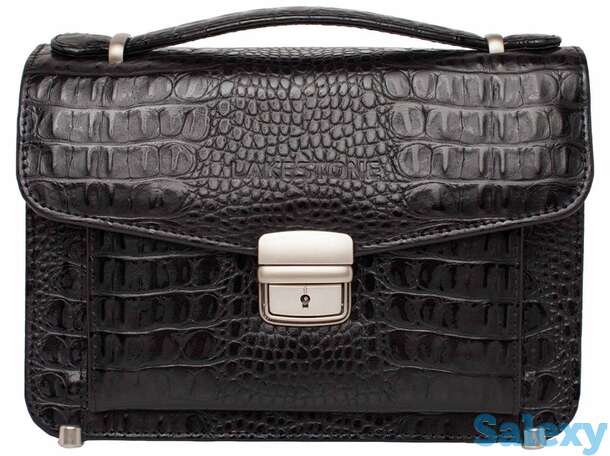 Барсетка clark black caiman, фотография 1