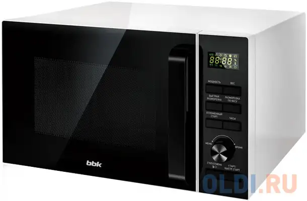 Микроволновые печи bbk 25mws-970t/wb белый/черный, фотография 1