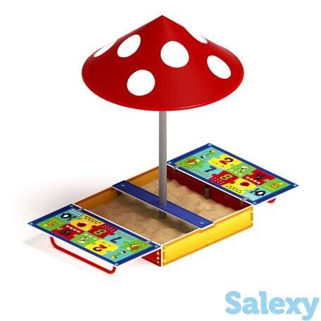 Песочница арифметика с крышкой и с грибком ио 5.01.10-03, фотография 1