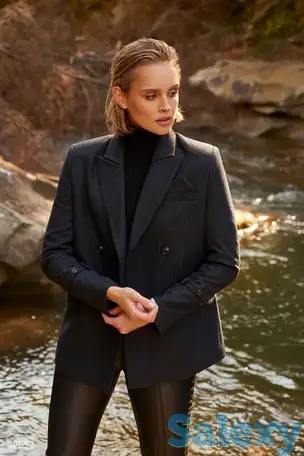 Пиджак двубортный из смесовой шерсти, фотография 1