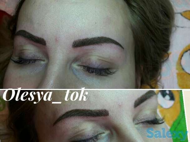 татуаж теневой, волосковый, микроблейдинг, пудровые, брови как свои, фотография 6