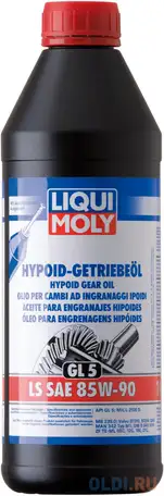 Минеральное трансмиссионное масло liquimoly hypoid-getriebeoil ls 85w90 1 л 8039, фотография 1
