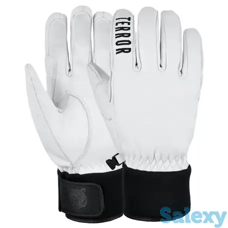 Перчатки terror 21-22 leather gloves white, фотография 7