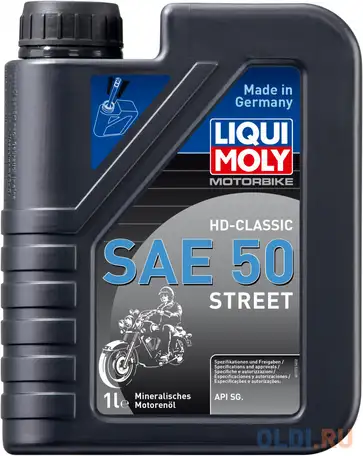 Минеральное моторное масло liquimoly motorbike hd-classic street 50 1 л 1572, фотография 1