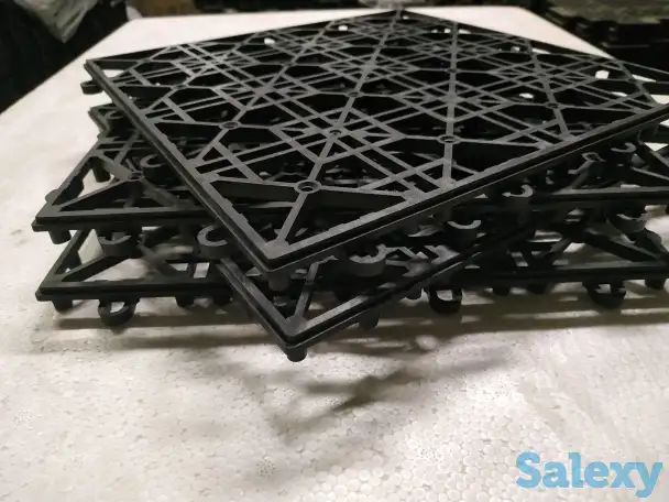 Модульная пластиковая плитка подложка для сборки садового паркета, фотография 5