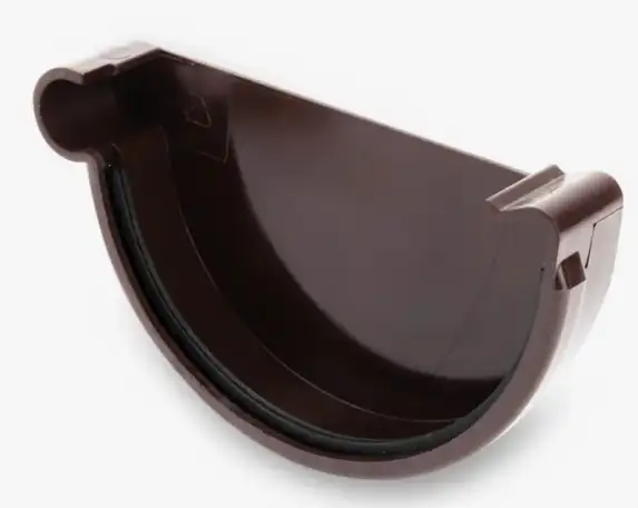 Заглушка желоба 125 мм, Материал: ПВХ; сталь; медь, Покрытие: с полимерным покрытием..., фотография 1