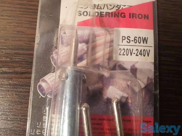 Электропаяльник, 60 Ватт, 220V-240V, паяльник, фотография 3