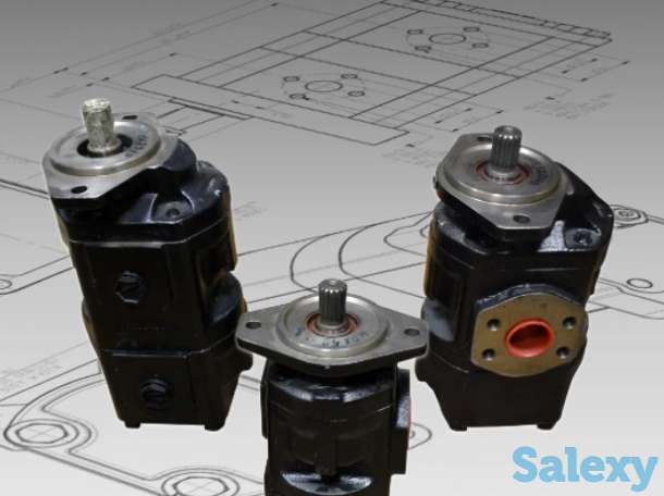 Основной гидравлический насос на экскаватор-погрузчик Hidromek 102B (с двигателем Perkins), фотография 1