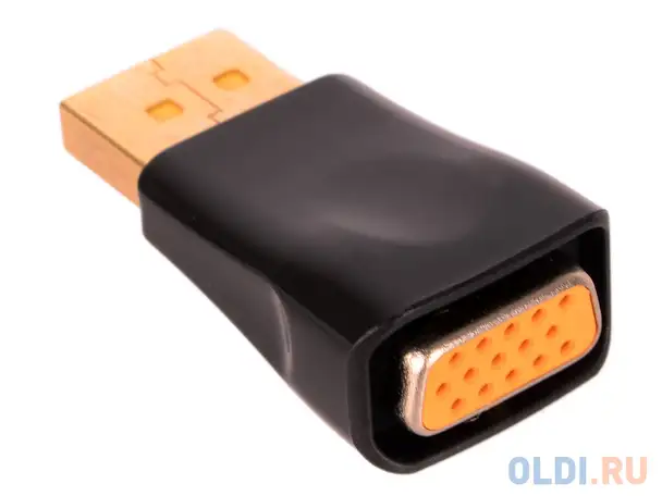 Переходник displayport - vga cablexpert a-dpm-vgaf-01, 20m/15f, пакет, фотография 1