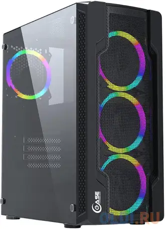Корпус atx powercase mistral x4 mesh led без бп чёрный, фотография 1