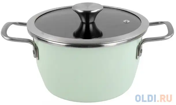 Кастрюля vitrinor nordic mint 20 20 см сталь, фотография 1