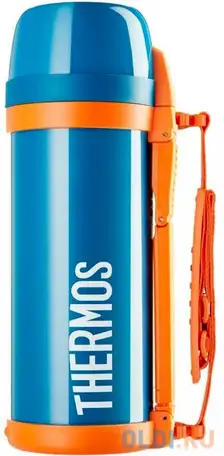 Термос thermos fdh stainless steel vacuum flask 2л оранжевый синий, фотография 1
