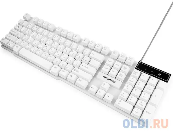 Клавиатура проводная гарнизон gk-200 usb белый, фотография 1