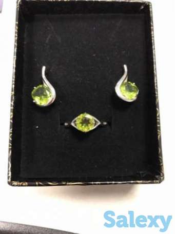 Продам серебренный набор сережки и кольцо, фотография 1