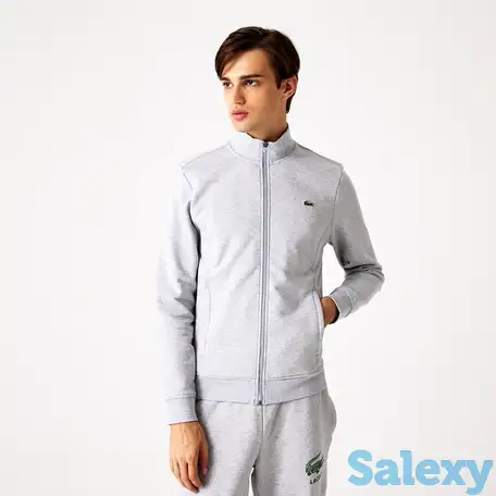 Мужская флисовая толстовка на молнии lacoste sport classic fit, фотография 1