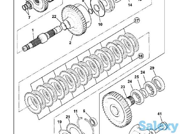 Фрикционы КПП на экскаватор-погрузчик Hidromek 102B, 102S, фотография 1