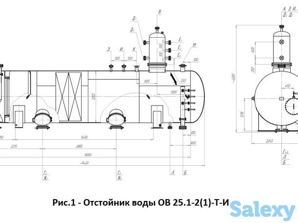 Отстойники воды типа ОВ с условным давлением от 0,6 МПа до 1,8 МПа, фотография 1