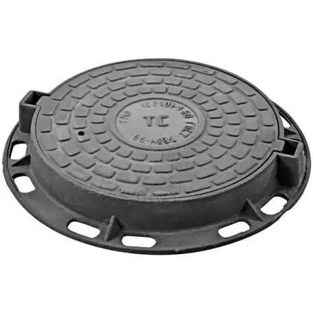 Люк чугунный круглый, Размер: 870х115... мм, Тип люка: Т..., Вид: тяжелый..., Тип крышки: плавающий..., фотография 1