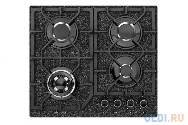 Варочная панель газовая gefest pbg 2232-01 k43 черный/рисунок, фотография 1