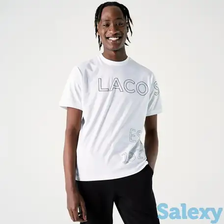 Хлопковая футболка lacoste fashion show edition unisex с круглым вырезом и, фотография 1