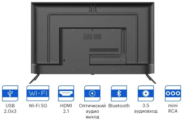 Телевизор Kivi 43U740NB 109 см черный, фотография 3