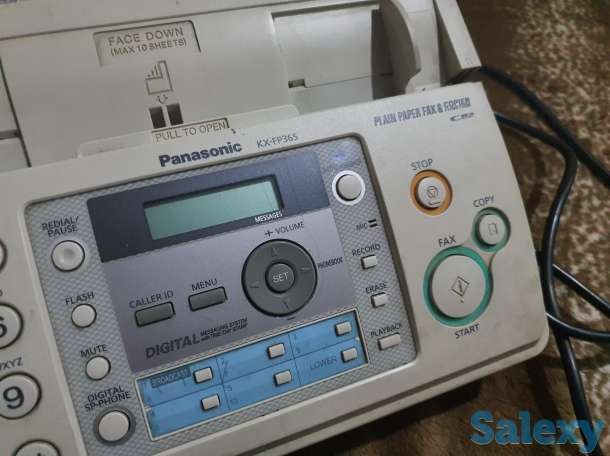 Стационарный телефон Panasonic KX-FP 365 Сделано в Малазии, фотография 1