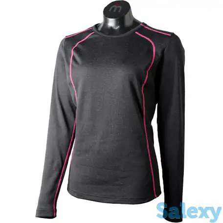 Термокофта mico women long sleeve round neck nero magenta, фотография 6