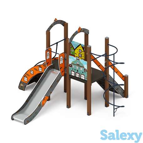 Детский игровой комплекс «играйте с нами (город)» дик 2.01.1.02-01 h=1200, фотография 1