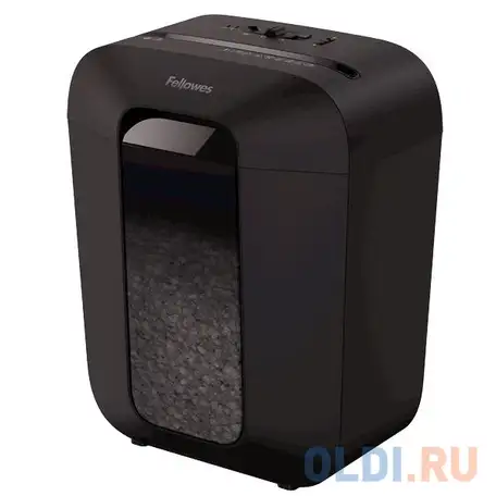 Шредер fellowes powershred lx41 черный (секр.p-4)/перекрестный/8лист./17лтр./скрепки/скобы/пл.карты, фотография 1