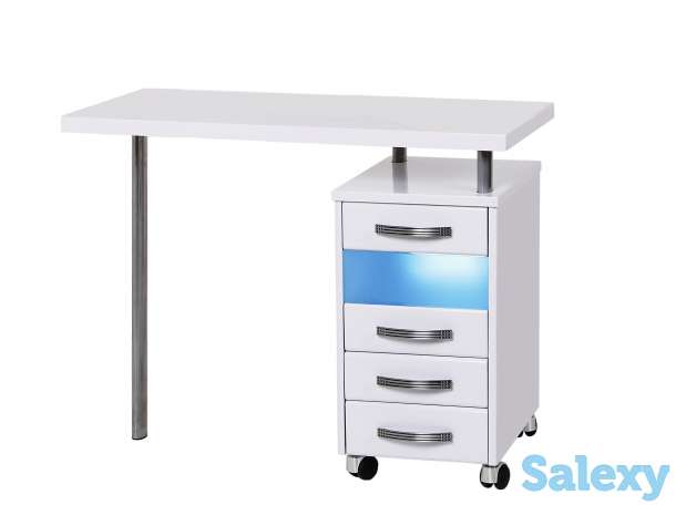 Стол маникюрный с 1 тумбой и УФ-блоком, фотография 1