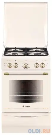 Гефест 5100-02 0186 газовая плита кремовый ретро, фотография 1