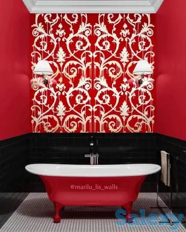 Декоративная штукатурка, золотая поталь,роспись стен, барельеф, мрамор, фотография 6