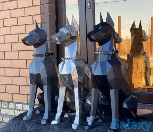 Полигональные фигуры из металла, готовые и на заказ., фотография 1