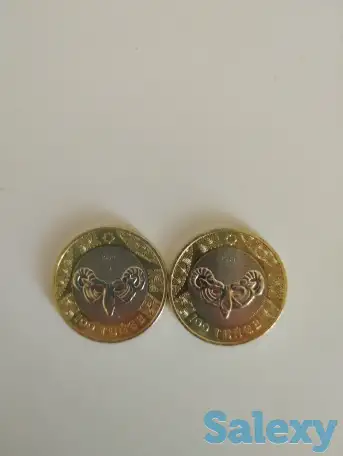 Монеты  редкие Сакские маска ном.100т, фотография 2