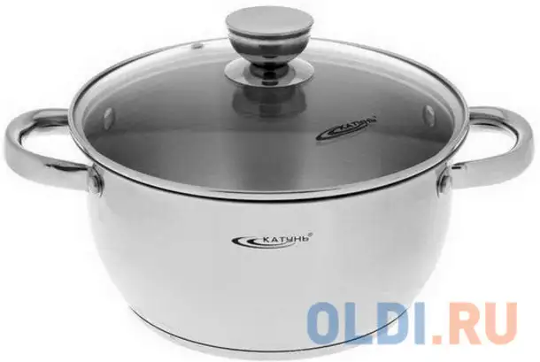 Кастрюля катунь антея kt 05 d 22 22 см 4 л, фотография 1