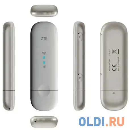 Модем 2g/3g/4g zte mf79n usb wi-fi +router внешний белый, фотография 1