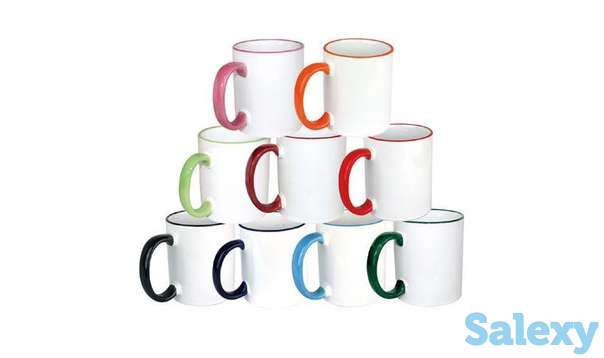 Печать на кружке (цветная кайма и ручка), фотография 1
