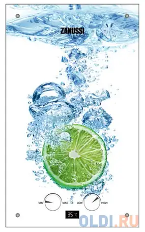 Водонагреватель проточный zanussi gwh 10 fonte glass lime 18.5 квт, фотография 1