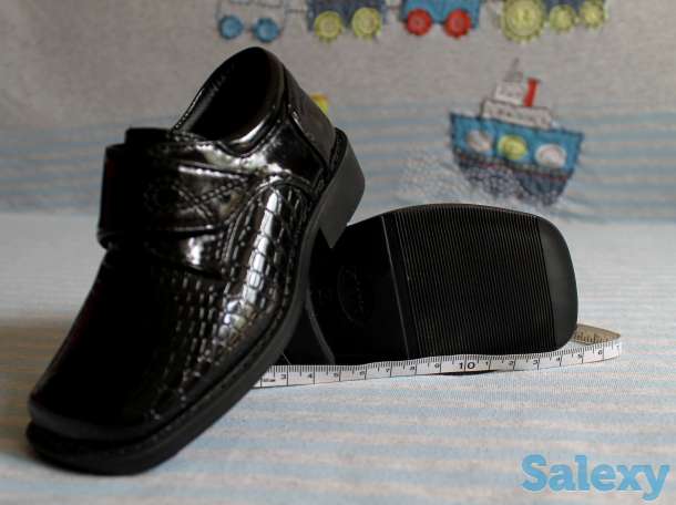 Лакированные плотные туфли под кожу рептилии. (размер 21), фотография 5