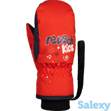 Варежки reusch 18-19 kids mitten fire red/dress blue/white, фотография 1