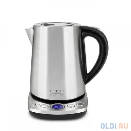 Чайник электрический caso wk 2100 2200 вт серебристый 1.2 л нержавеющая, фотография 1