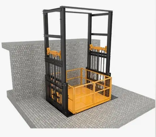 Грузовой лифт с одной колонной, фотография 2