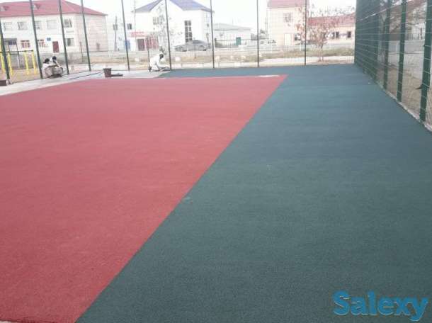 Рулонные резиновые покрытия, резиновая крошка, резиновая плитка, фотография 7