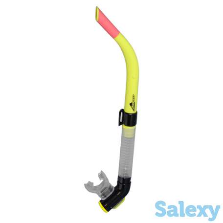 Трубка shark с клапанами sn-09as жёлтая akvilon, фотография 2