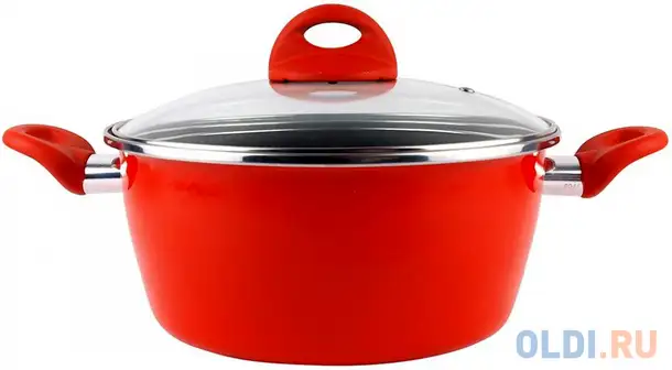 Кастрюля низкая с крышкой vitrinor pomodoro 20, фотография 1