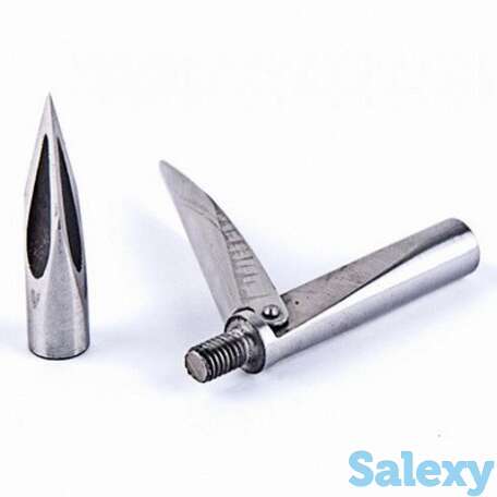 Наконечник гарпуна подводного ружья steel пиранья один лепесток, сменная головка, фотография 1