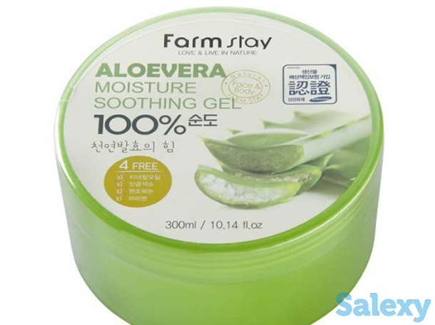 Гель с алоэ farmstay moisture soothing gel aloevera 100%, фотография 1