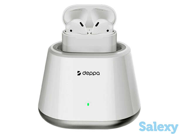 Зарядная док-станция deppa для apple airpods 1/2 (11700). белый, фотография 1